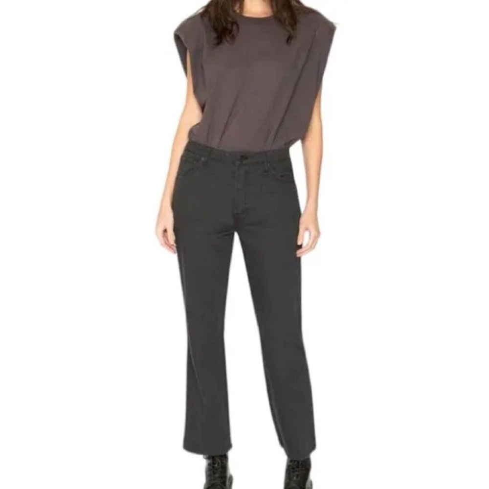 Free People x Sandrine Rose Dark Black Straight Leg Jeans Size 29